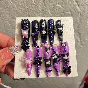 Kuromi press on nails (XXL)